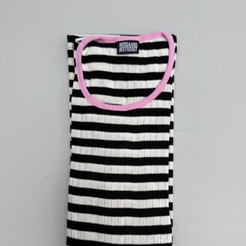 NØRGAARD PAA STRØGET 101 LS TEE ONE SIZE ECRU BLACK LIGHT PINK